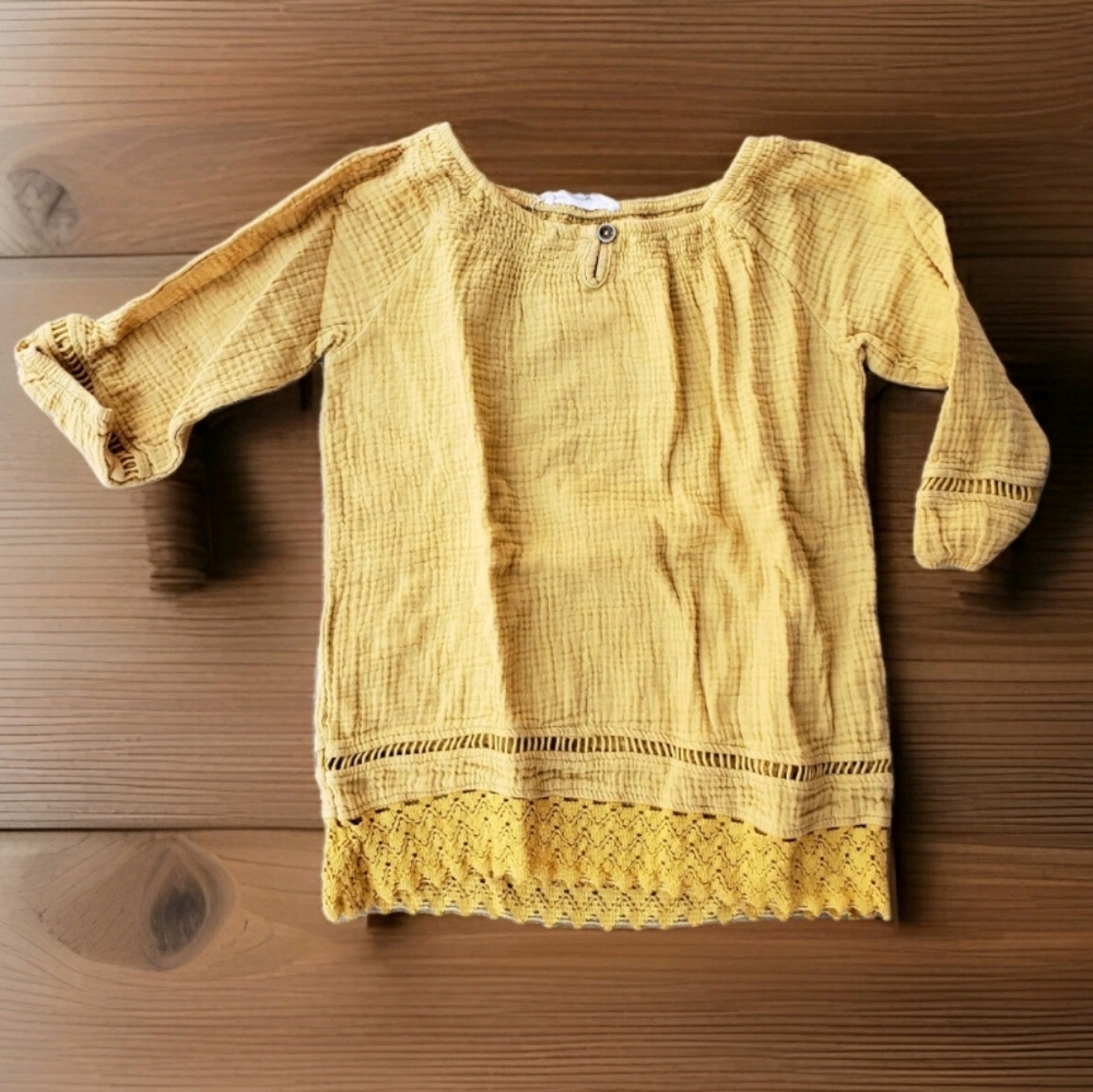 Girls Jessica Simpson Waffle Blouse (7/8)